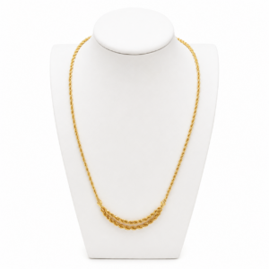 Collana in Oro Giallo 18 Kt con Doppio Filo Centrale – 3,90 g
