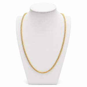 Collana in Oro Giallo 18 Kt Maglia intrecciata Tubolare – 9,15 g