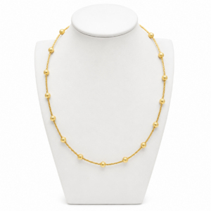 Collana in Oro Giallo 18 Kt con Sfere – 5,90 g